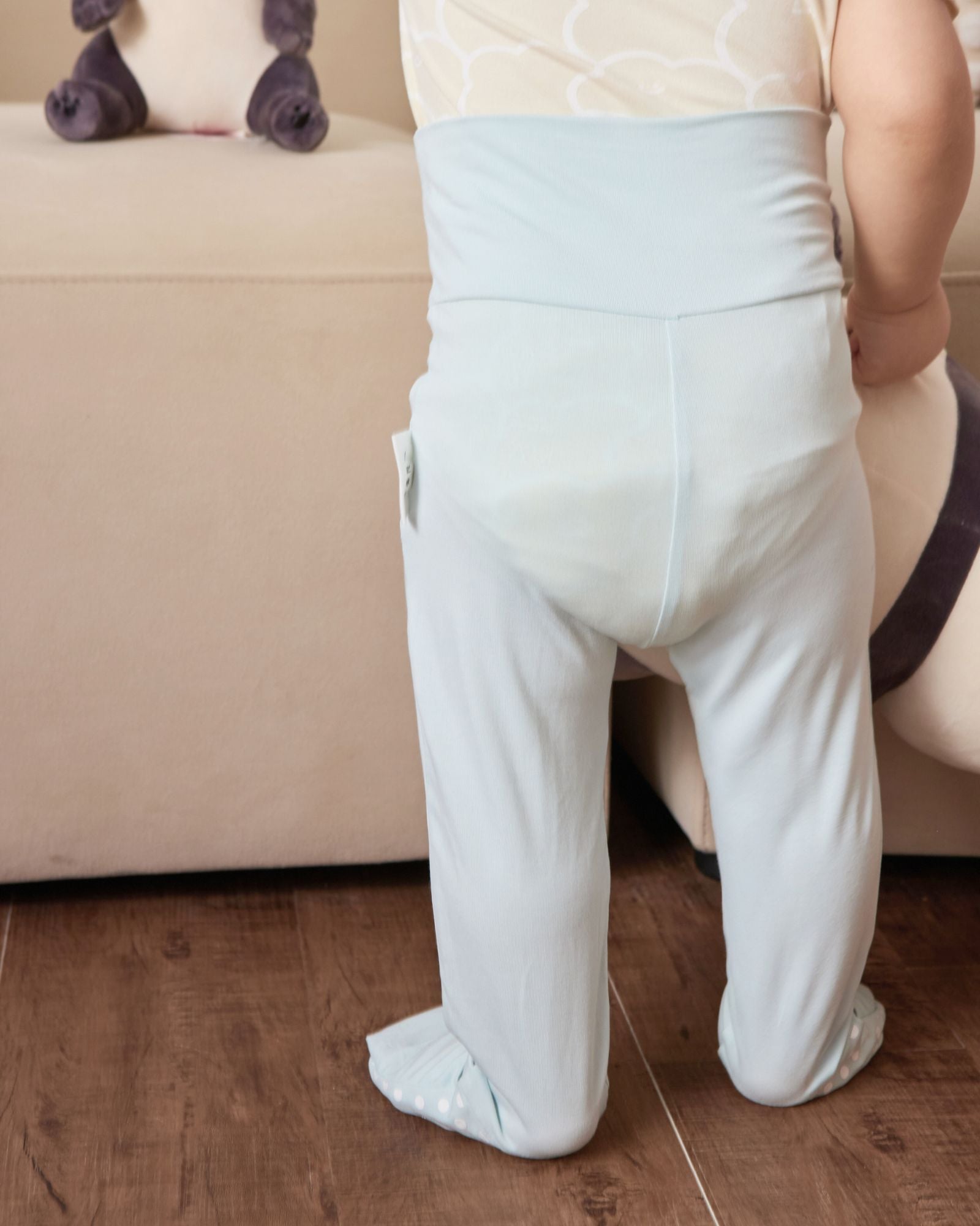 2-way Cloud Baby Leggings - Sea Breeze